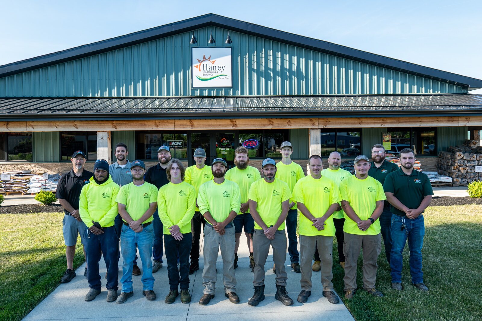 Haney Landscaping team outside the Berea, Ohio location